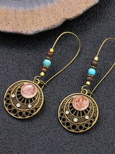 Load image into Gallery viewer, Vintage Hollow Bohemian Round Pearl Earrings
