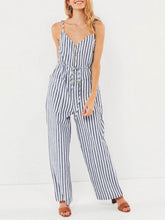 Load image into Gallery viewer, Women's Strapless V-Neck Lace Up Jumpsuit
