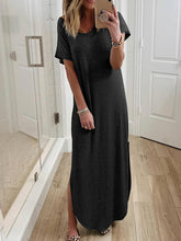 Load image into Gallery viewer, Vestido irregular com decote redondo e bainha lisa
