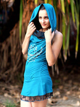 Load image into Gallery viewer, Vestido com capuz sem mangas sem mangas com estampa floral vintage para mulheres
