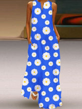 Load image into Gallery viewer, Women's Daisy Print V-Neck Dress
