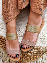 Load image into Gallery viewer, Sandalias planas casual vintage de mujer
