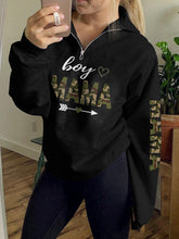 Load image into Gallery viewer, Moletom com zíper com estampa de camuflagem Boy Mama Army
