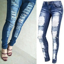Load image into Gallery viewer, Zerrissene distressed stretch skinny jeans
