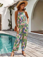 Load image into Gallery viewer, Printed cotton loose jumpsuits
