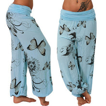 Load image into Gallery viewer, Mariposa pantalones casuales holgados cómodos de cintura media
