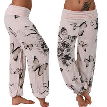 Load image into Gallery viewer, Mariposa pantalones casuales holgados cómodos de cintura media
