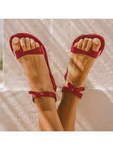 Load image into Gallery viewer, Sandalias planas con puntera salvaje para mujer
