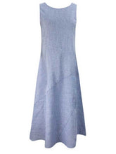 Load image into Gallery viewer, Vestido feminino listrado com decote redondo e mangas bodycon
