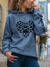Load image into Gallery viewer, Moletom Love Dog Paw Print feminino
