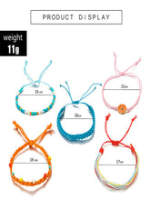 Load image into Gallery viewer, Conjunto de pulseira trançada em cor de fio encerado (5 peças) de camomila
