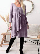 Load image into Gallery viewer, Women's Long Sleeve Cotton Loose Dress
