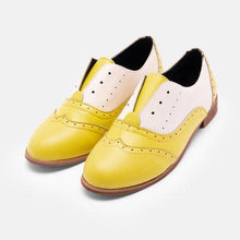 Load image into Gallery viewer, OXFORD SHOES WHITE COLOR PLUS CASUAL SIZE PU SLIP ON LOAFERS
