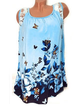 Load image into Gallery viewer, Butterfly Print Round Neck Lace Sleeveless Cardigan
