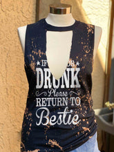 Load image into Gallery viewer, Se perdido ou bêbado, devolva-o para a camiseta tie-dye com estampa Bestie
