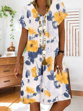 Load image into Gallery viewer, Women's V-Neck Short Sleeve Dress
