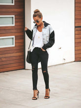 Load image into Gallery viewer, Jaqueta Jeans com Capuz Contraste Maxed Out Cozy

