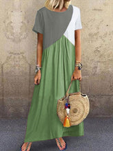 Load image into Gallery viewer, Vestido longo feminino tamanho plus com decote em V para combinar
