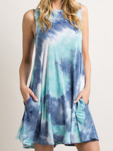 Load image into Gallery viewer, Vestido casual feminino com decote redondo e sem mangas
