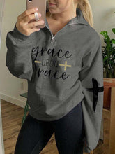 Load image into Gallery viewer, Moletom com zíper feminino Grace Upon Grace
