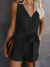 Load image into Gallery viewer, Mono de mujer con cordones y cuello de pico
