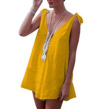 Load image into Gallery viewer, Women's V-Neck Linen Jumpsuit
