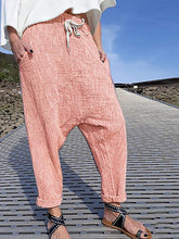 Load image into Gallery viewer, Women's Solid Color Plus Size Cotton Pants

