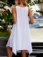 Load image into Gallery viewer, Cozy dress with asymmetric hem and butterfly print
