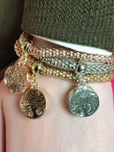 Load image into Gallery viewer, Pingente de diamante simples árvore da vida moda com várias camadas pulseira de trecho de milho para mulheres
