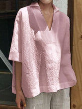 Load image into Gallery viewer, Blusa manga curta de algodão e linho
