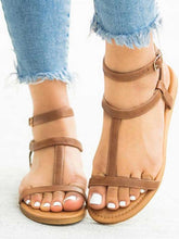 Load image into Gallery viewer, Womens Vintage Roman Flat Leopard Print Beach Sandals
