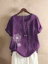 Load image into Gallery viewer, Camisa larga de algodão e linho
