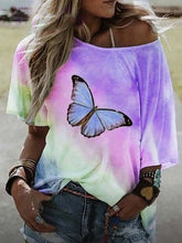 Load image into Gallery viewer, Butterfly tie dyed t-shirts
