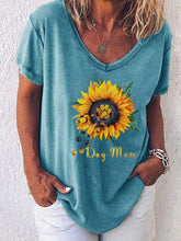 Load image into Gallery viewer, T-shirt da mamãe Sunflower Paw Print
