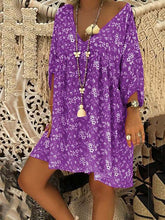 Load image into Gallery viewer, Women's Loose V-Neck Dress
