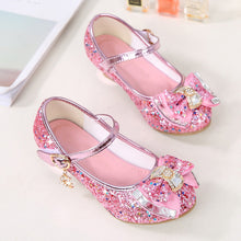 Load image into Gallery viewer, Girl's bow tie sequins shoes
