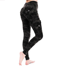 Load image into Gallery viewer, Sacos de bambu ecológicos camuflagem leggings guerreiro calças de ioga
