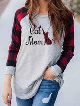 Load image into Gallery viewer, Women's Cat &amp; Butterfly Panel Long Sleeve Top
