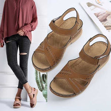 Load image into Gallery viewer, Retro Wedge Sandals for Women Car Line Non-slip Flat Sandals
