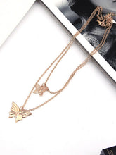 Load image into Gallery viewer, Double butterfly necklace for women
