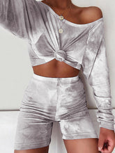 Load image into Gallery viewer, Conjunto feminino de moda tie-dye para casa
