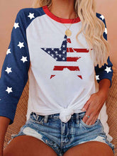 Load image into Gallery viewer, Women's American Flag Star Print Top
