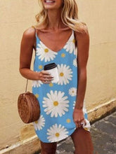 Load image into Gallery viewer, Vestido feminino elegante com estampa margarida
