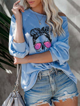 Load image into Gallery viewer, Moletom Momlife com ombro e óculos para mulheres
