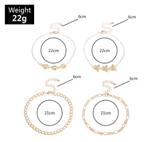 Load image into Gallery viewer, Anklet with butterfly charm
