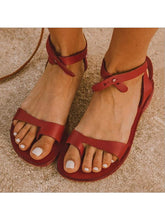 Load image into Gallery viewer, Sandalias planas con puntera salvaje para mujer
