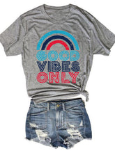 Load image into Gallery viewer, Dia da Independência Good Vibes impresso apenas camiseta casual
