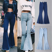 Load image into Gallery viewer, Flared pants with flared high waist jeans
