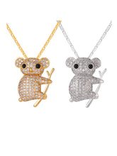 Load image into Gallery viewer, Cute Koala fashion pendant with zircon necklace
