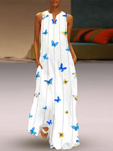 Load image into Gallery viewer, Vestido sem mangas com estampa colorida de borboletas
